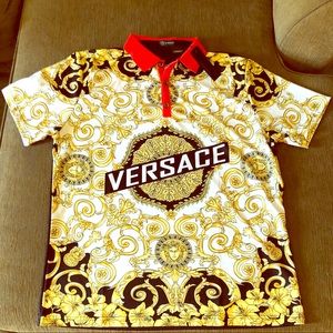 Versace Baroque Print Polo